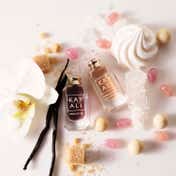 Kayali Vanilla 28 and Vanilla Candy Rock Sugar Perfume Bottles