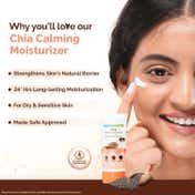Mamaearth Chia Calming Moisturizer with Chia Seed and Ceramides for Healthy Skin Barrier (80 g)
