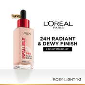 L'Oreal Paris Infallible 24H Tinted Serum Foundation - 1-2 Rosy Light (30 ml)