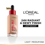 L'Oreal Paris Infallible 24H Tinted Serum Foundation - 3-4 Light - Medium (30 ml)