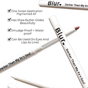 Blur India  Darker Than My Ex's Soul Kajal + Lip Liner - Deep Pink  (0.35 g)