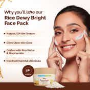 Mamaearth Rice Dewy Bright Face Pack With Rice Water & Niacinamide (200 g)