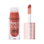 Makeup Revolution Pout Bomb Shimmer Gloss - Nude Glow (4.5 ml)