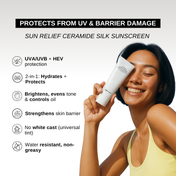 The Formularx Sun Relief Ceramide Silk Sunscreen SPF 50 PA++++ Pack of 2 Combo (2 x 50 g)