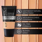 Faces Canada 3In1 All Day Hydra Matte Foundation + Moisturizer + Spf 30 - Warm Natural 021 (18 ml)