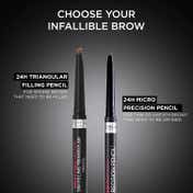 L'Oreal Paris Infallible Brows Upto 24H Micro Precision Pencil - 1.0 Ebony (4.9 g)