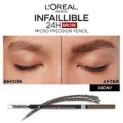 L'Oreal Paris Infallible Brows Upto 24H Micro Precision Pencil - 1.0 Ebony (4.9 g)
