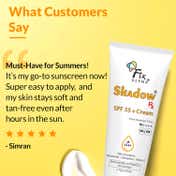 Fixderma Shadow SPF 55+ Cream Sunscreen for Dry Skin Hybrid Sunscreen with UVA & UVB Filters (75 g)