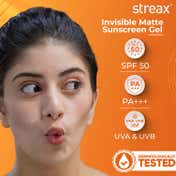 Streax Invisible Matte Gel Sunscreen SPF 50 PA+++ (50 g)