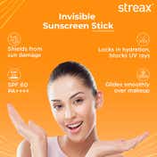 Streax Invisible Sunscreen Stick SPF 60 PA++++ (20 g)