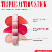 KIRO Glow On The Go 3 -1 Highlighter & Blush - 02 Sundowner Spritz Mid (3.5 ml)
