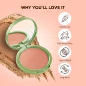 LoveChild Masaba Cheek Flick Mattifying Powder Blush - Silence Please (9 g)