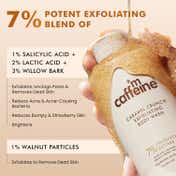 mCaffeine 7% Exfoliating and 1% Salicylic, 2% Lactic Acid Body Wash for Body Acne Reduce (300 ml)