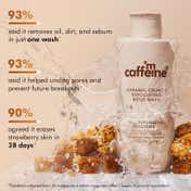 mCaffeine 7% Exfoliating and 1% Salicylic, 2% Lactic Acid Body Wash for Body Acne Reduce (300 ml)
