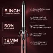 Ikonic Professional Curling Tong 2.0- 19mm Hair Curler, Scarlett Limited Edition