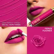Lakme Rouge Bloom Matte Liquid Lipstick - Fierce Fuchsia 502 (3.5 ml)