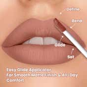 TNW The Natural Wash Comfy Matte Liquid Lipstick, Weightless, Hydrating - 02 Royal Rumour (3 ml)