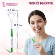 Majestique Flexible Easy-to-Use Plastic Tongue Cleaner for Adults & Children (3 pcs)