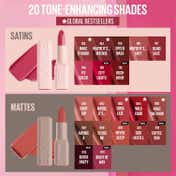 Maybelline New York Serum Lipstick Matte 1-Swipe Lush Color 8HR Hydration - Coffee Run (3.4 g)