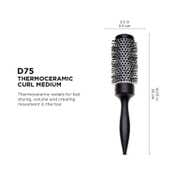 Denman Medium Hot Curl Brush 38mm D75 - Black & White