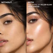 PAC Killer Glow Powder Highlighter Micro Pearls Rose Gold Luminous HD Shine - Raw Silk (8.11 g)