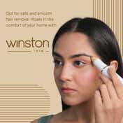 WINSTON Rechargeable Battery Operated Eyebrow Trimmer - White (1 pc)
