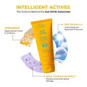 Conscious Chemist Sun Drink Ceramides Hybrid Gel Sunscreen SPF50 PA++++ With UVA-UVB & No White Cast (50gm)