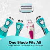 LetsShave Evior 6 Body Razor Blade - Twin Three Blade Design Blade ( 4 pcs)