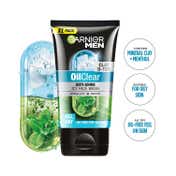 Garnier Men Oil Clear Clay D-Tox Deep Cleansing Icy Face Wash (150g)