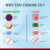Majestique Bath & Shower Combo - Bath Sponge Bath Belt & Body Scrubber (3 pcs)