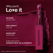 Mamaearth Luxe Matte Long Stay Lipstick with Passion Fruit Oil - Deep Plum (2 g)