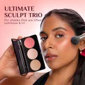 Pilgrim 3-in-1 Face Palette Blush, Highlighter & Contour - Bold Charme (12 g)