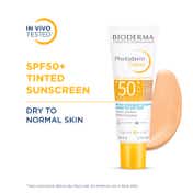 Bioderma Photoderm Crème Claire SPF 50+ PA++++ Tinted Sunscreen with 8H Hydration, In Vivo Tested (40ml)