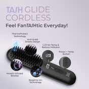 Tash Hair Glide Cordless Hair Straightener Brush - Noir (1 Pcs)