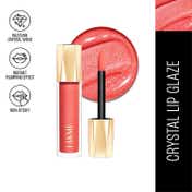 Lakme Glitterati Lip Glaze with Vegan Collagen for Glossy Lips - 202 Peach Punch (5 ml)