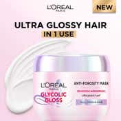 L'Oreal Paris Glycolic Gloss Hair Mask with Glycolic Acid for Ultra Gloss (200 g)