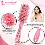 Majestique Vented Round Hair Brush - Pink