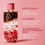 mCaffeine Brightening Body Wash 5% Niacinamide & Raspberry Boosts Glow, 5% Glycerine (300 ml)