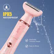 VGR 4-in-1 Lady Shaver Set with Body Trimmer Facial Shaver Eyebrow & Nose/Ear Trimmer V-761 - Pink