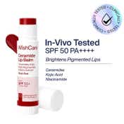 WishCare Tinted Ceramide Lip Balm with SPF50 PA++++ Kojic Acid & Niacinamide - Blush Red (5 g)