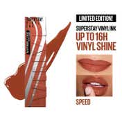 Maybelline New York Super Stay Vinyl Ink Liquid Lipstick, High Shine Racing - Speed (4.2 ml)