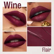 Lakme Bejewel 3D Matte Slim Bullet Lipstick with Vitamin E for Hydrated Lips - Wine Flair (3.4 g)