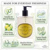 NATURALLY EUROPEAN Somerset Ginger & Lime Hand Wash (500 ml)