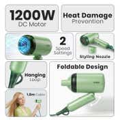VGR V-421 Hair Dryer for Women 1200W DC Motor 2 Speed Settings Foldable Design
