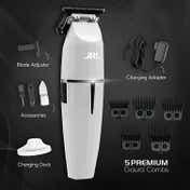 JRL Onyx 2020T-B-W Professional Cordless Trimmer with EZ-GAP T-Blade - Ghost white