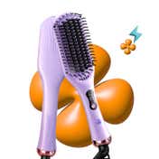 Bombae Pro Ceramic Ionic Hair Straightener Brush - 5X Less Frizz 2X More Volume (1 pc)