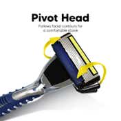 LetsShave Pro 6 Advance Manual Shaving Razor Blades Refills Cartridge for Men (4 pcs)