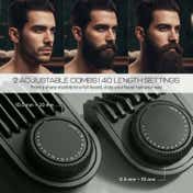 Zlade Jaws Blitz Rechargeable All-Purpose Beard Trimmer 40 Length Settings 3 Heads