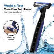 LetsShave Pro 2 Plus Disposable Razor Set - Blue (10Pcs)