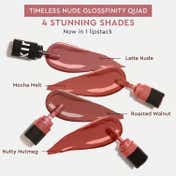KIRO Four Play Glossfinity Liquid Lipstick - Timeless Nude Brown Quad (5.5 ml)